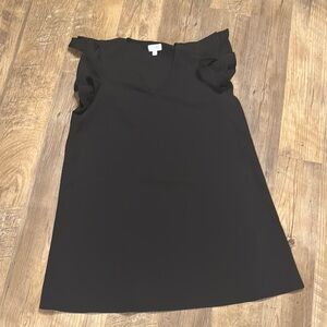 Mud pie Black Ruffle Sleeve Top